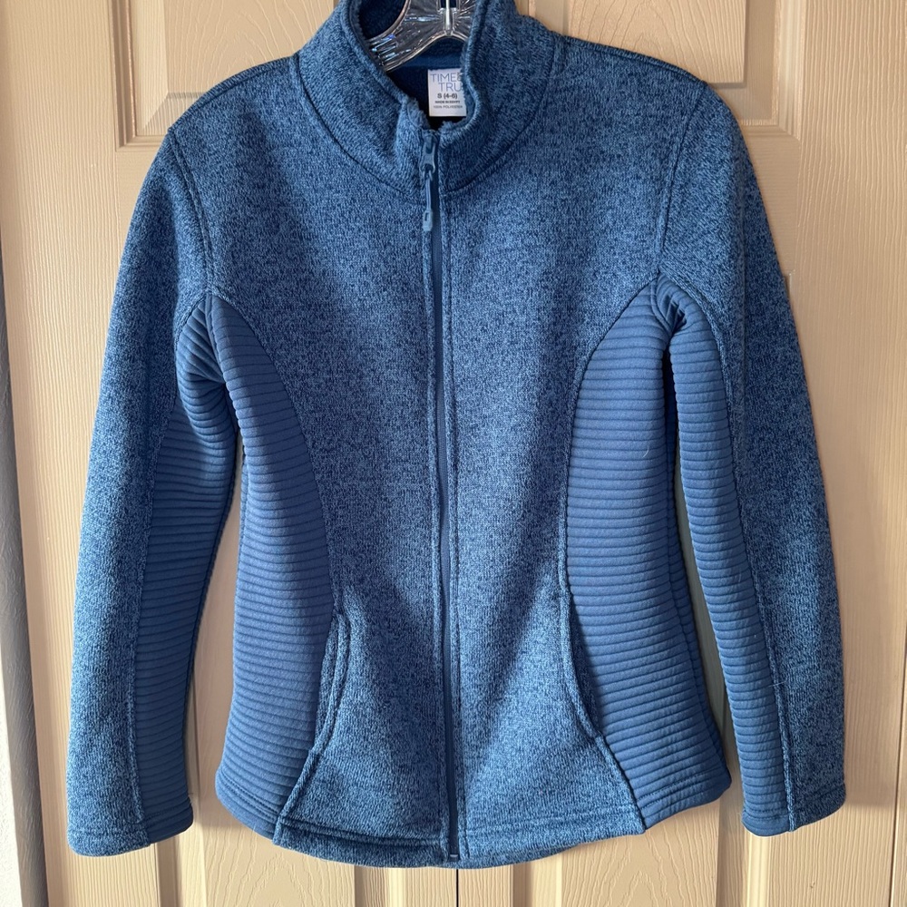 Time and Tru Navy Textured Jacket